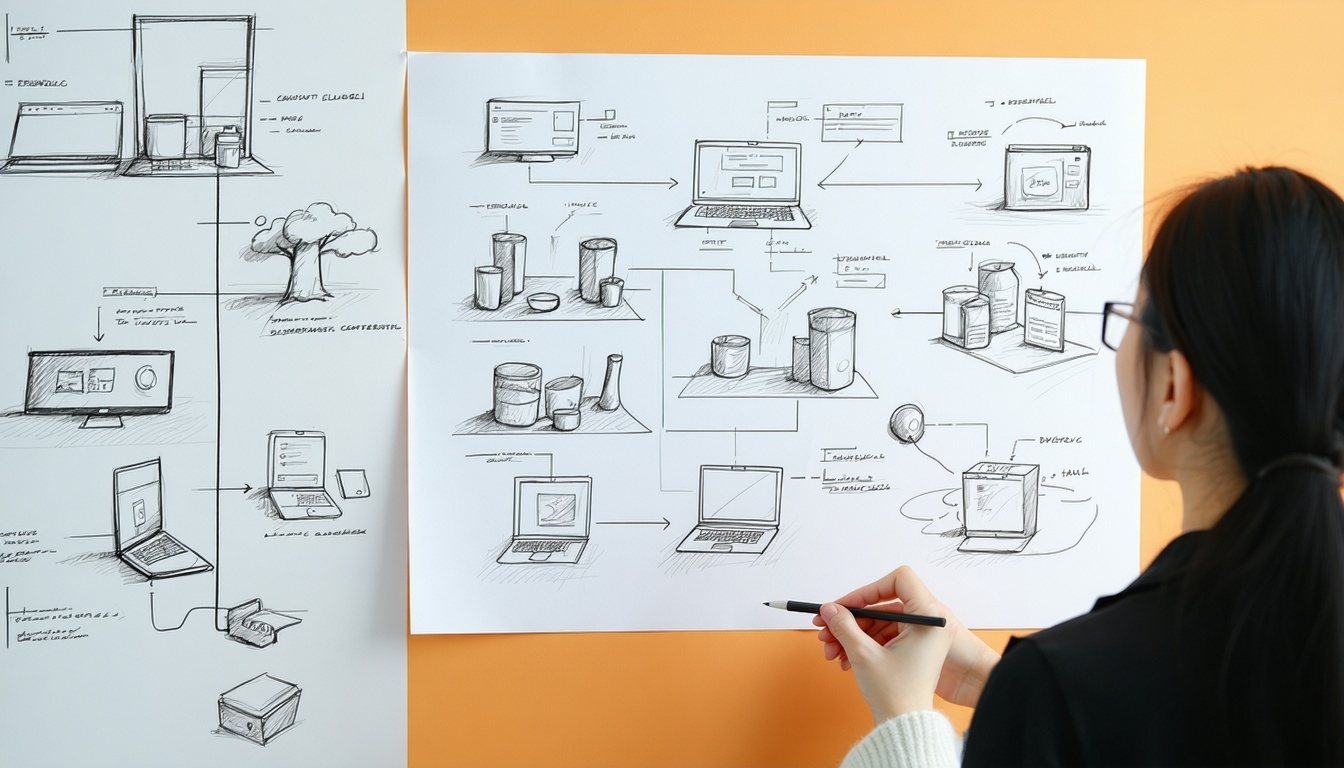 Product design process illustration